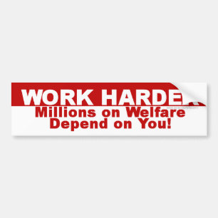 Work Harder Bumper Sticker