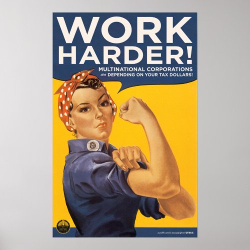 work harder poster