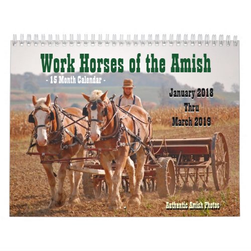 Work Horses of the Amish2 Calendar
