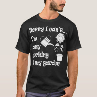 Work in Garden Ironic Gardening for Gardener Pullo T-Shirt