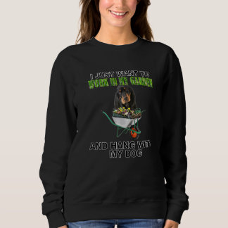 Work In My Garden & Hang W Black And Tan Coonhound Sweatshirt