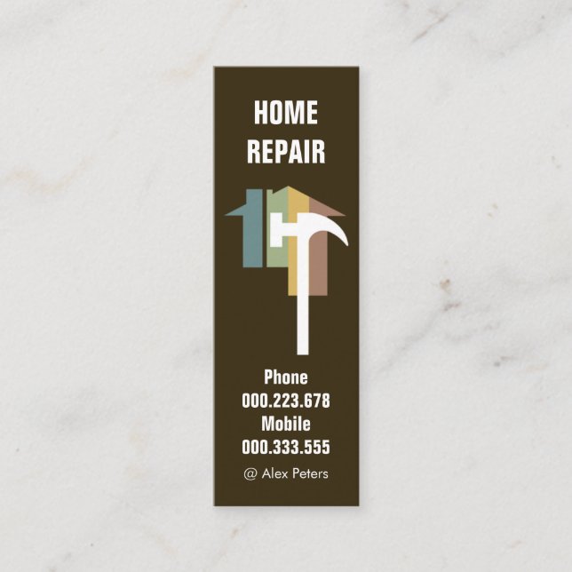 Work In Progress Building Handyman Mini Business Card (Front)