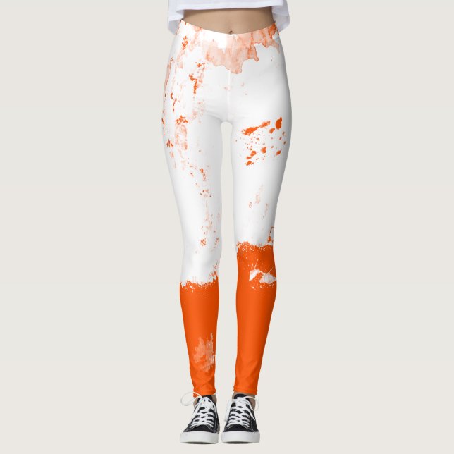 Work In Progress Orange Leggings (Front)