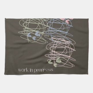 Work in progress scribble design kitchen towel