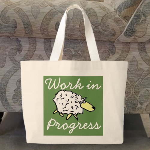 Work in Progress Sheep Cartoon Project Bag