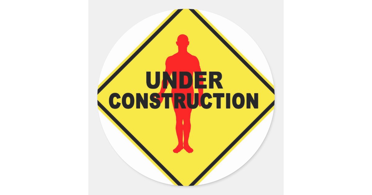 Work In Progress Symbol Classic Round Sticker Zazzle Com Work In Progress Symbol Classic Round Sticker Zazzle Com