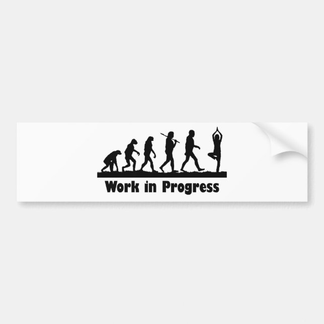 Work in Progress (Yoga) Bumper Sticker (Front)