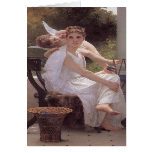 Work Interrupted by Bouguereau 1891 Cards (Front)