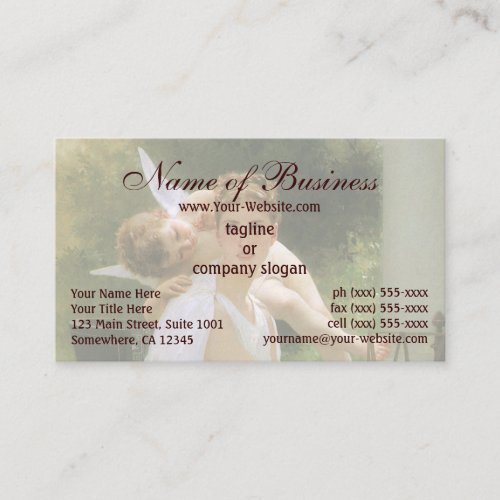 Work Interrupted by William Adolphe Bouguereau Business Card Templates