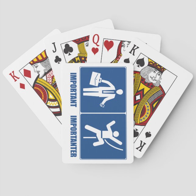 Work Is Important, Climbing Is Importanter Poker Cards (Back)