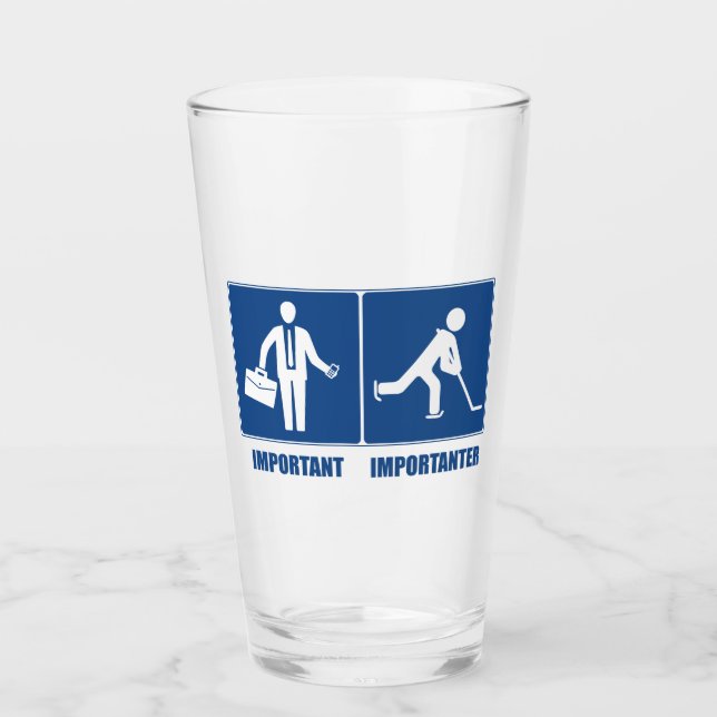 Work Is Important, Hockey Is Importanter Glass (Front)