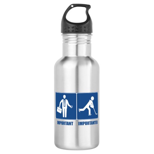 Work Is Important Hockey Is Importanter Stainless Steel Water Bottle