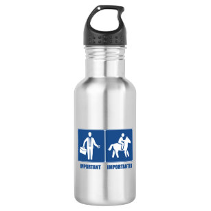 Work Is Important, Horses Are Importanter Stainless Steel Water Bottle