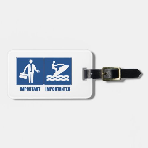 Work Is Important Jet Skiing Is Importanter Luggage Tag