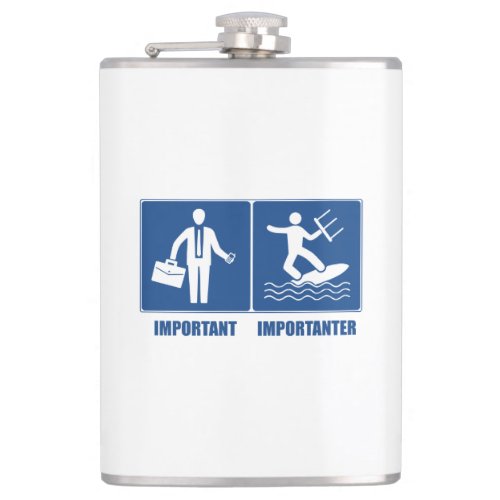 Work Is Important Kitesurfing Is Importanter Flask