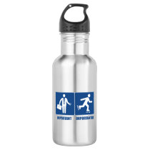 Work Is Important, Rollerblading Is Importanter Stainless Steel Water Bottle