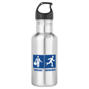 Work Is Important, Rollerblading Is Importanter Stainless Steel Water Bottle