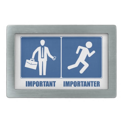 Work Is Important Running Is Importanter Belt Buckle