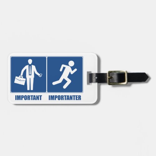 Work Is Important Running Is Importanter Luggage Tag