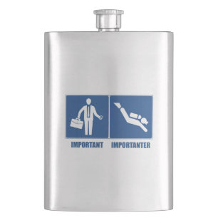 Work Is Important, Scuba Diving Is Importanter Flask