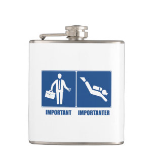 Work Is Important, Scuba Diving Is Importanter Flask