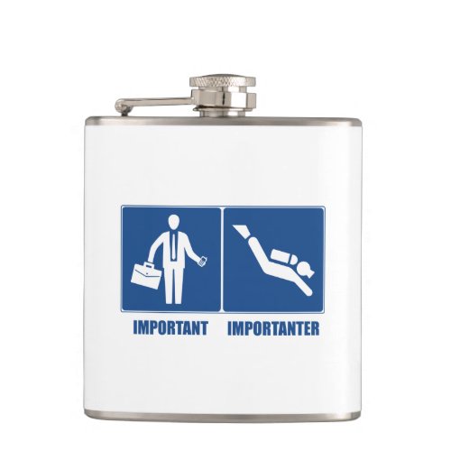 Work Is Important Scuba Diving Is Importanter Flask