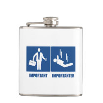 Work Is Important, Sky Diving Is Importanter Flask