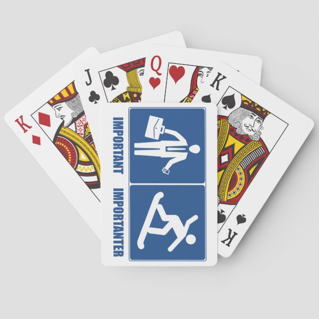 Work Is Important, Snowboarding Is Importanter Poker Cards (Back)