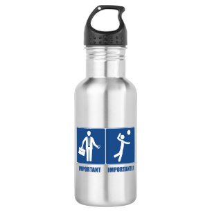 Work Is Important Volleyball Is Importanter Stainless Steel Water Bottle