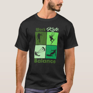 Work Kite Balance Lifestyle Vintage Work Life 2 T-Shirt