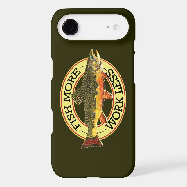 Work Less, Fish More Fisherman's Case-Mate iPhone Case (Back)
