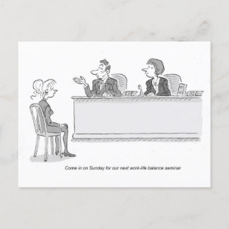 Work Life Balance Holiday Postcard