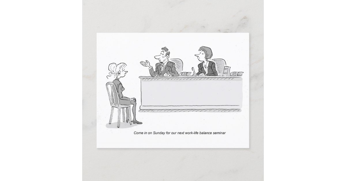 Work Life Balance Holiday Postcard | Zazzle
