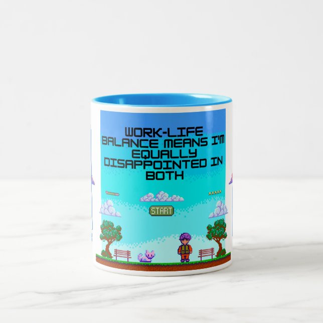 Work-Life Balance Humor Mug | Office Sarcasm | Emp (Center)