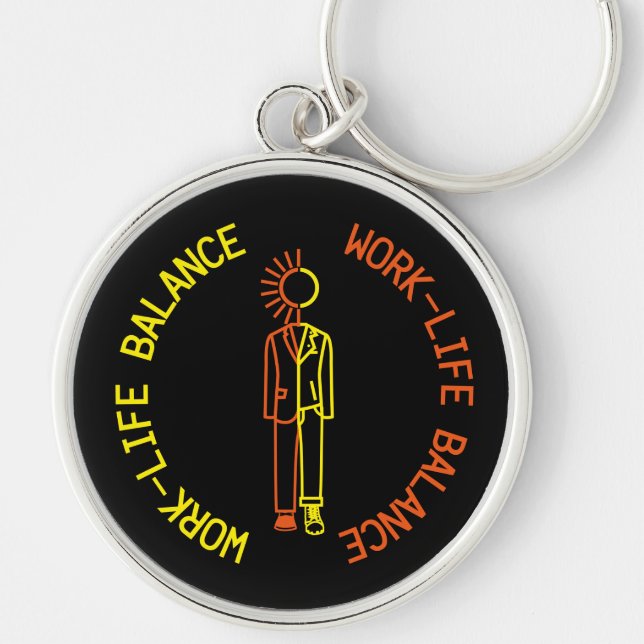 Work-life balance keychain (Front)