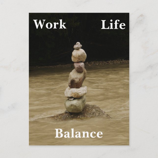 Work Life Balance Postcard (Front)