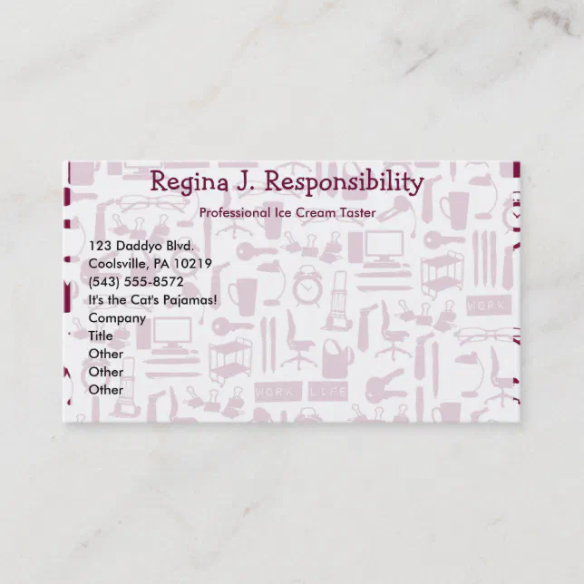 Work Life! Business Card | Zazzle