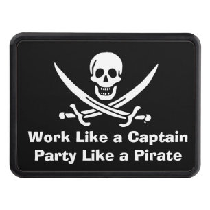 Work like a captain party like a pirate hitch cover