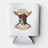 Work Like A Captain Party Like A Pirate Skull Joll