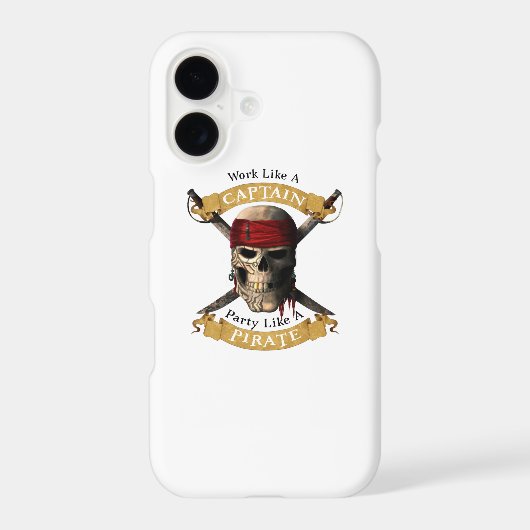 Work Like A Captain Party Like A Pirate Skull Joll Samsung Galaxy Case (Back)