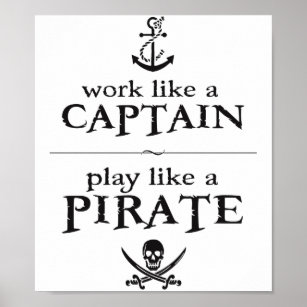 Work Like A Captain Play Like A Pirate Women's V-Neck T-Shirt 