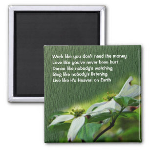 Work Love Dance Dogwood Inspirational Magnet