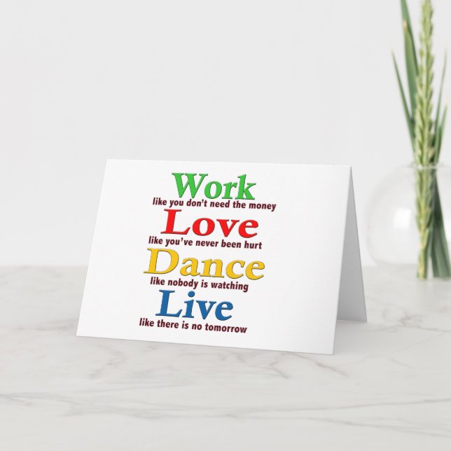 Work, Love Dance, Live Card (Front)
