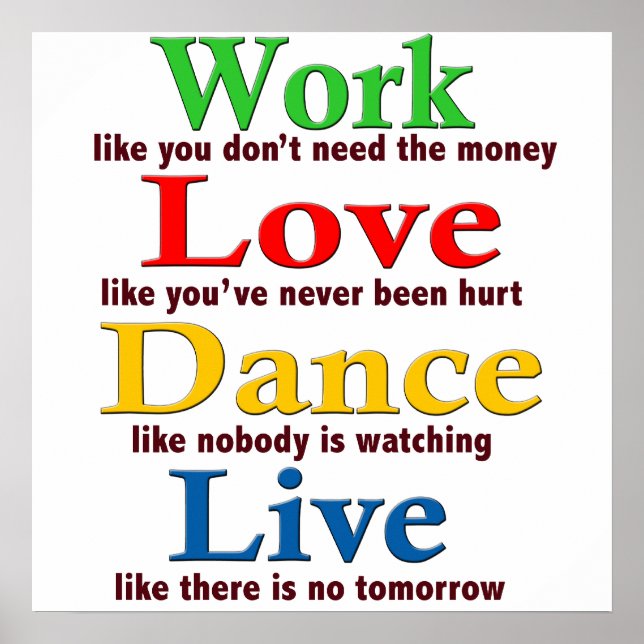 Work, Love Dance, Live Poster (Front)