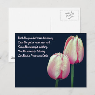 Work Love Dance Sing Live Inspirational Postcard