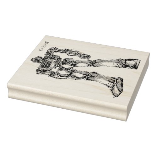 Work Number 00001 Burning  ELECTRIC STOVE Rubber Stamp