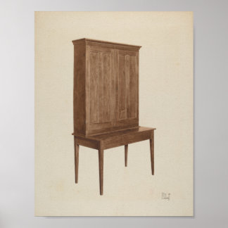 WORK OF ART Peter C. Ustinoff Desk c. 1940 Poster