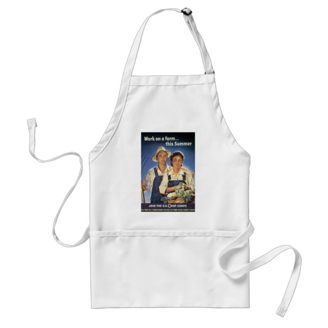 Work on a Farm...This Summer Adult Apron (Front)