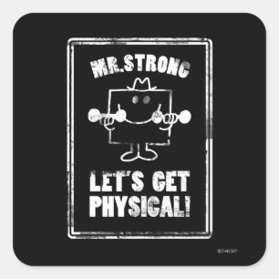 Work Out With Mr. Strong Square Sticker