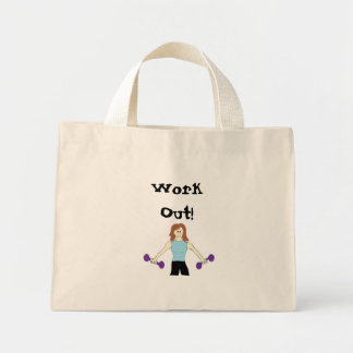 Work Out With Weights Mini Tote Bag